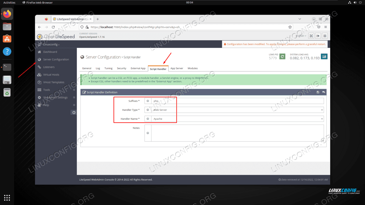 OpenLiteSpeed 作为反向代理