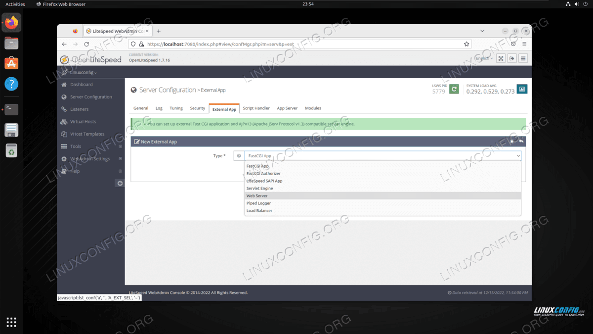 OpenLiteSpeed 作为反向代理